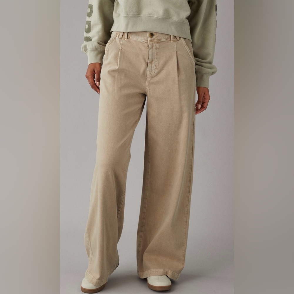 AE Dreamy drape stretch kaki trouser Jean
